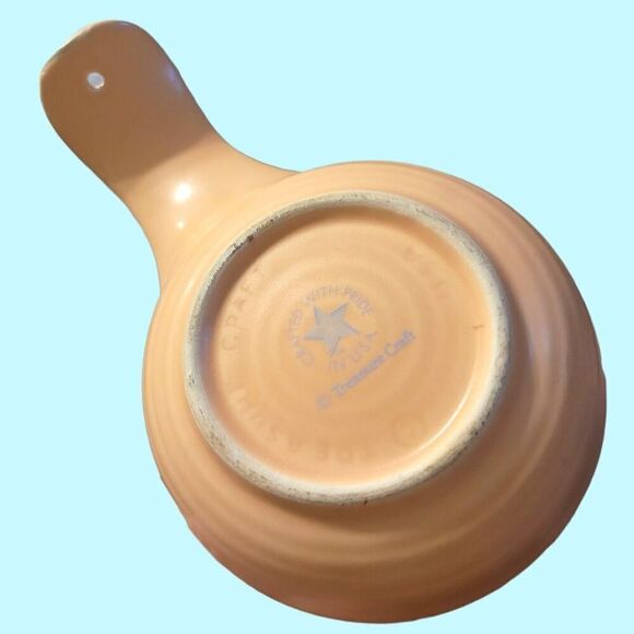 VTG Treasure Craft Southwestern Pattern Spoon Rest USA Made Peach blue orange - Picture 3 of 5